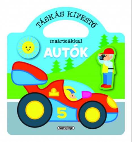 Táskás kifestő matricákkal - Autók