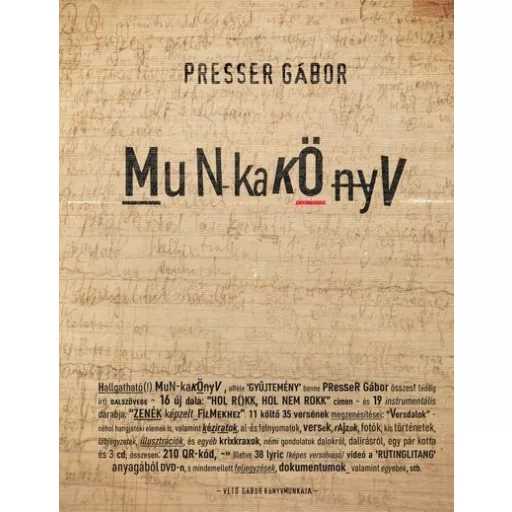 Munkakönyv - 3 CD és 1 DVD melléklettel - Presser Gábor
