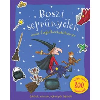 Boszi seprűnyélen - Óriás foglalkoztató /Játékok, színezők, rejtvények, fejtörők (Foglalkoztató