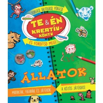   Te + én kreatívkönyv - Állatok (matricás foglalkoztató)