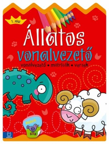 Állatos vonalvezető 1. rész /Vonalvezető - matricák - versek (Foglalkoztató)