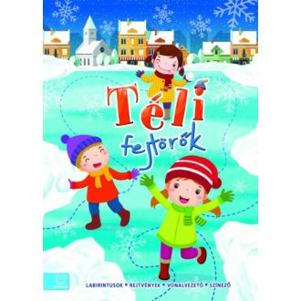 Téli fejtörők /Labirintusok, rejtvények, vonalvezető, színező (Foglalkoztató)