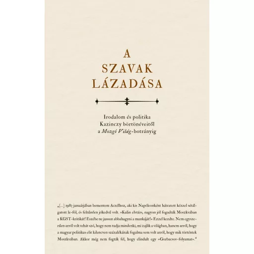 A szavak lázadása - Horkay Hörcher Ferenc