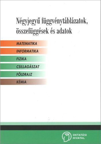 Négyjegyű függvénytáblázatok, összefüggések és adatok