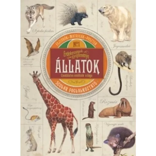 Érdekességek gyűjteménye: Állatok - Csodálatos emlősök világa /Fejtörők - matricák - poszter (V