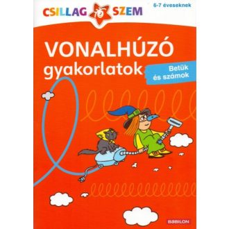 Vonalhúzó gyakorlatok: Betűk és számok - piros /Csillagszem (Birgit Fuchs)