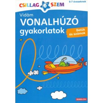 Vonalhúzó gyakorlatok: Betűk és számok - Kék /Csillagszem (Birgit Fuchs)