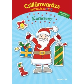   Csillámvarázs matricás kifestő - Karácsony (Foglalkoztató)