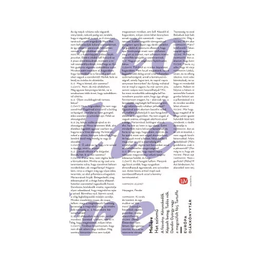 Hat színmű - Európa Diákkönyvtár - Moliére
