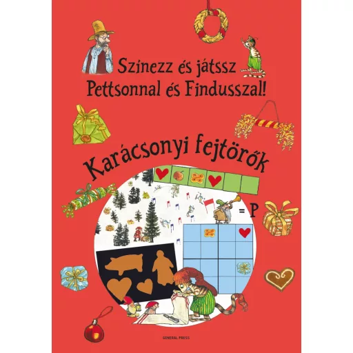 Színezz és játssz Pettsonnal és Findusszal! - Karácsonyi fejtörők - Sven Nordqvist