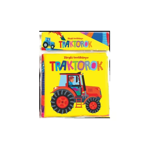 Zörgős textilkönyv - Traktorok