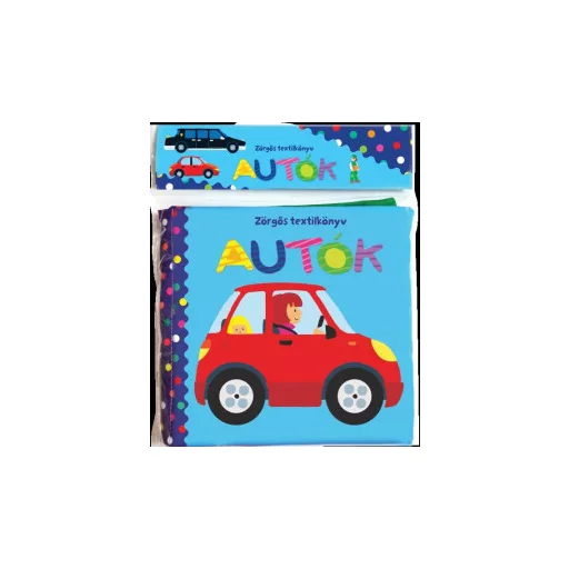 Zörgős textilkönyv - Autók