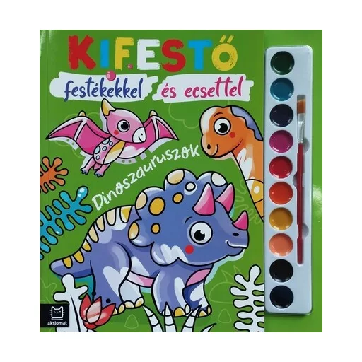 Kifestő festékekkel és ecsettel - Dinoszauruszok - Agata Kaczynska