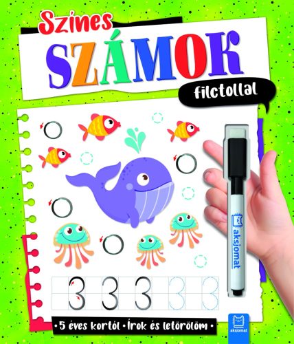 Színes számok filctollal - Agata Kaczynska