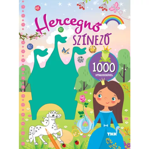 Hercegnő színező - 1000 strasszkő