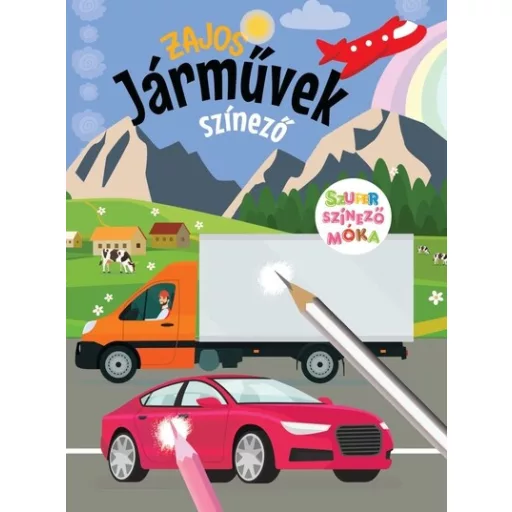 Zajos járművek - szuper színező móka csomag