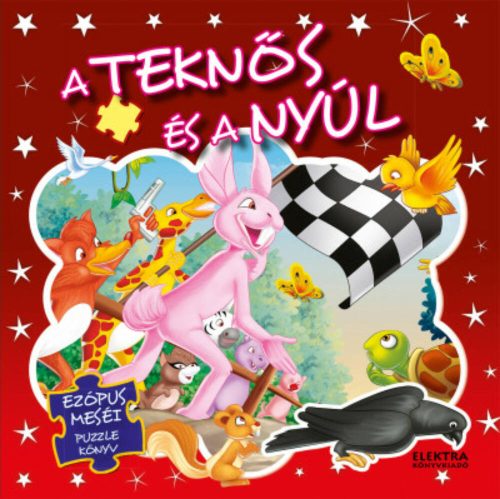A teknős és a nyúl - Ezopus meséje puzzle könyv formában