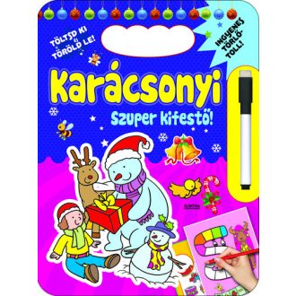   Karácsonyi szuper kifestő - Töltsd ki és Töröld le! - Elektra team (lila)