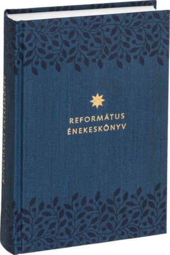 Református énekeskönyv, nagy méretű (sötétkék, mintás)