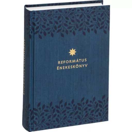 Református énekeskönyv, nagy méretű (sötétkék, mintás)