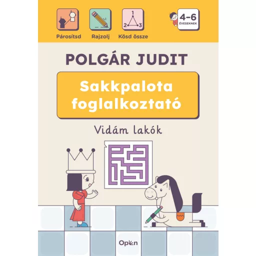 Sakkpalota foglalkoztató - Vidám lakók - 4-6 éveseknek - Polgár Judit