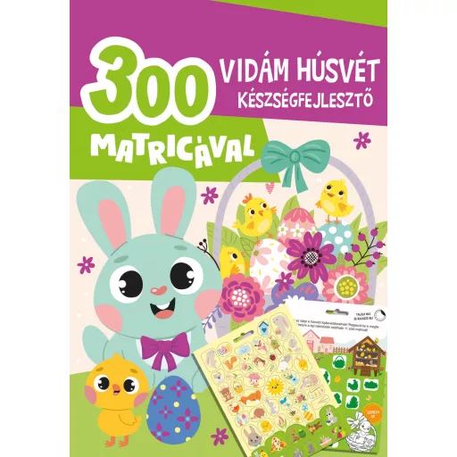 Vidám húsvét készségfejlesztő - 300 matricával
